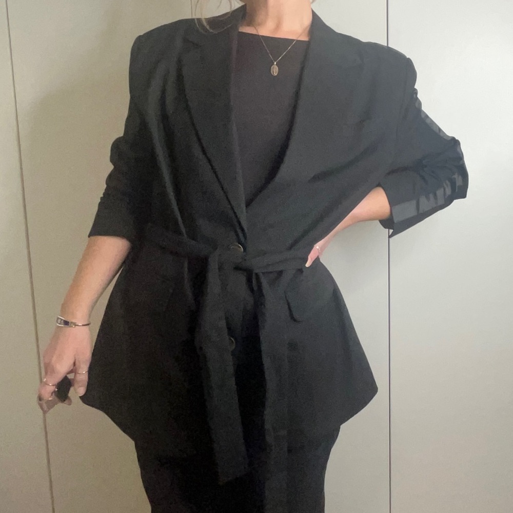 Black Future Collective blazer with belt